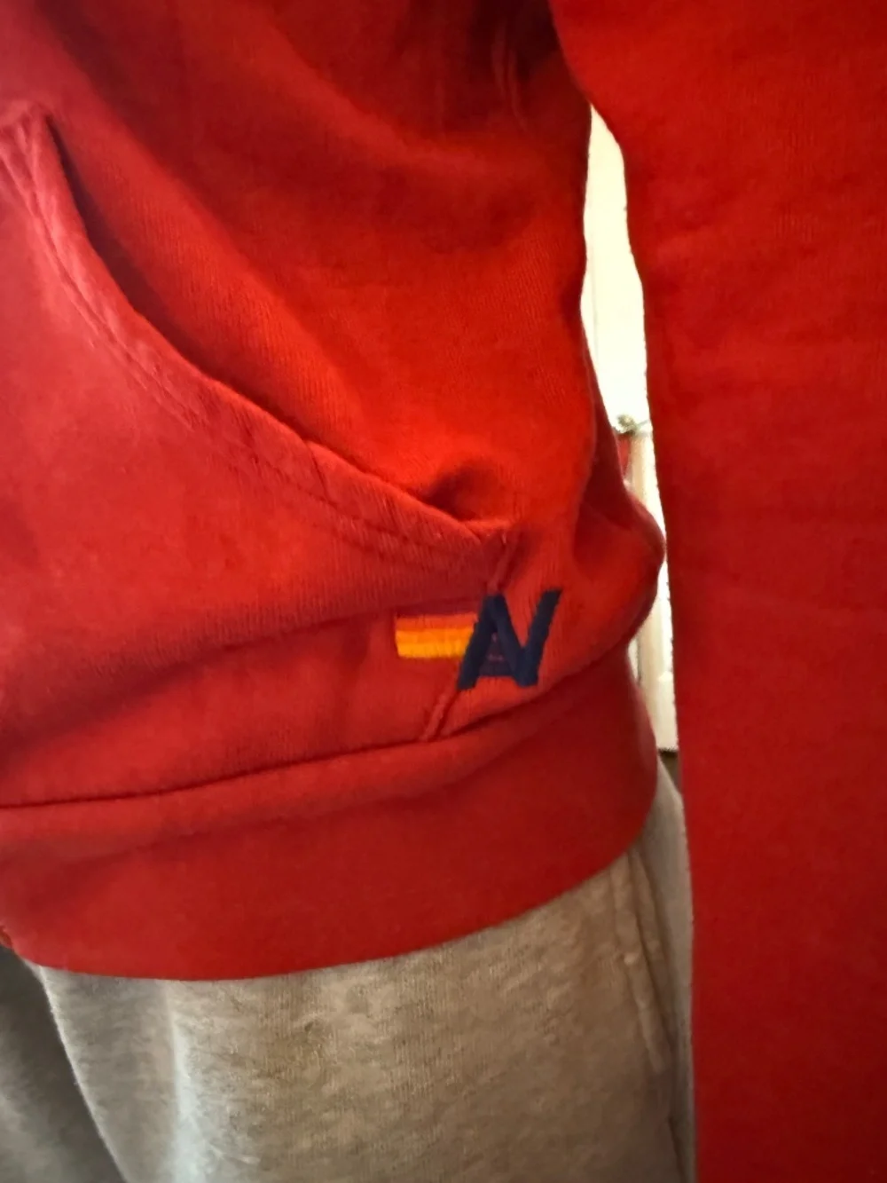 Aviator Nation 5 Stripe Hoodie - Red, Size S - Picture 6 of 7